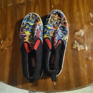 Marvel Comic Slip-On Sneakers - Black, Red, Blue
